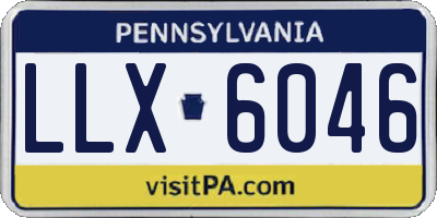 PA license plate LLX6046