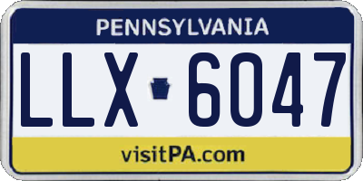 PA license plate LLX6047