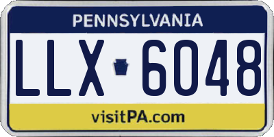 PA license plate LLX6048