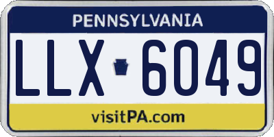 PA license plate LLX6049