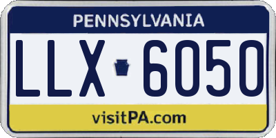 PA license plate LLX6050