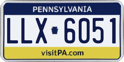 PA license plate LLX6051