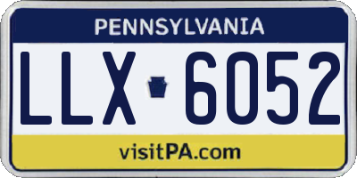 PA license plate LLX6052