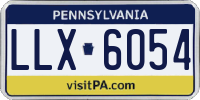 PA license plate LLX6054