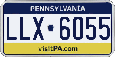 PA license plate LLX6055