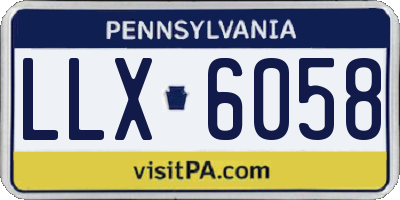 PA license plate LLX6058