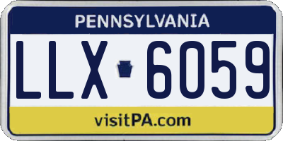 PA license plate LLX6059