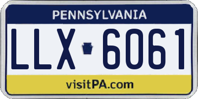 PA license plate LLX6061