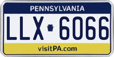 PA license plate LLX6066