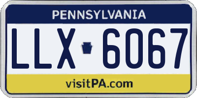 PA license plate LLX6067