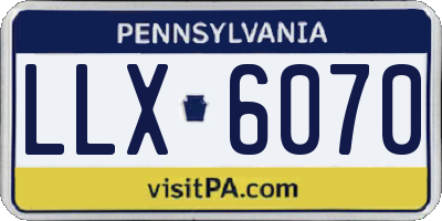 PA license plate LLX6070