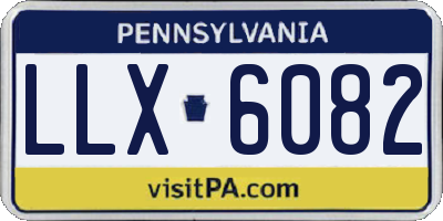 PA license plate LLX6082