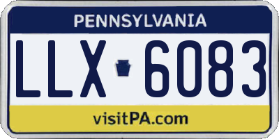PA license plate LLX6083