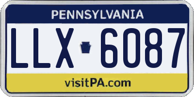 PA license plate LLX6087