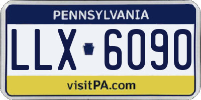 PA license plate LLX6090