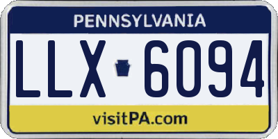 PA license plate LLX6094
