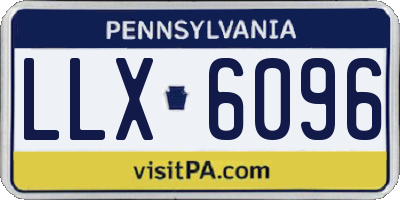 PA license plate LLX6096