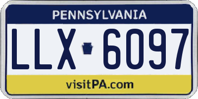 PA license plate LLX6097