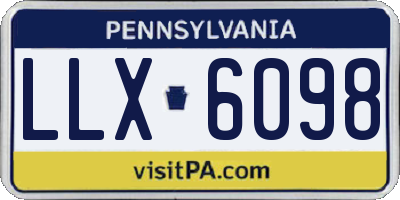PA license plate LLX6098
