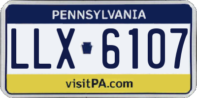 PA license plate LLX6107