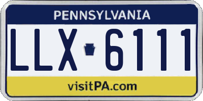 PA license plate LLX6111