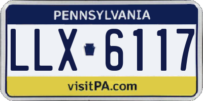 PA license plate LLX6117