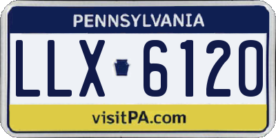 PA license plate LLX6120