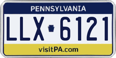 PA license plate LLX6121