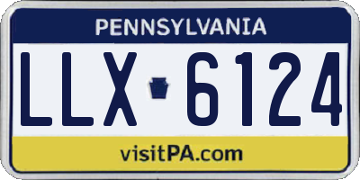 PA license plate LLX6124