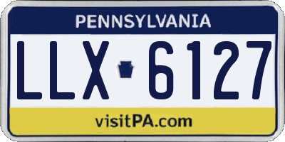 PA license plate LLX6127