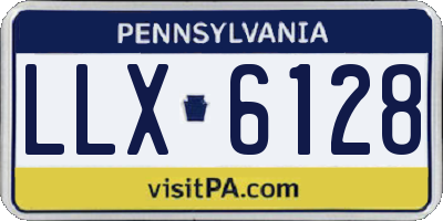 PA license plate LLX6128
