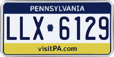 PA license plate LLX6129