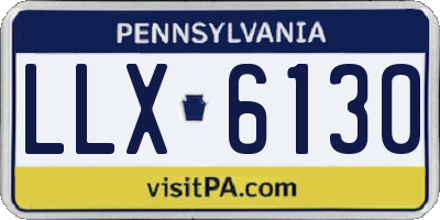 PA license plate LLX6130