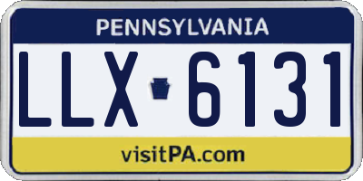 PA license plate LLX6131