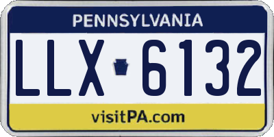PA license plate LLX6132