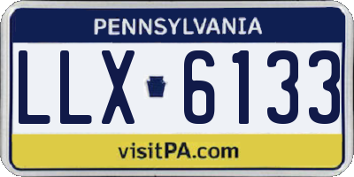 PA license plate LLX6133