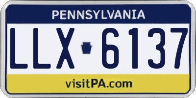 PA license plate LLX6137