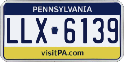 PA license plate LLX6139
