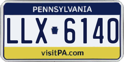 PA license plate LLX6140