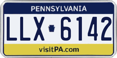 PA license plate LLX6142