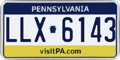 PA license plate LLX6143