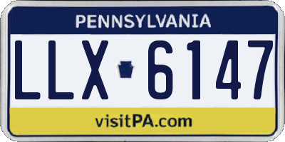 PA license plate LLX6147