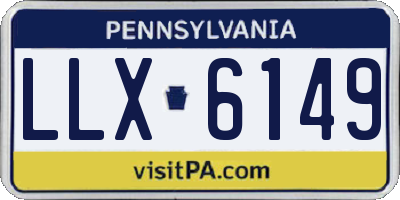 PA license plate LLX6149
