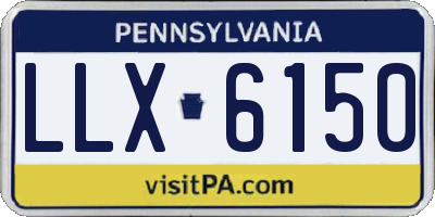 PA license plate LLX6150