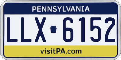 PA license plate LLX6152