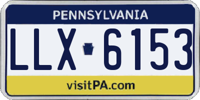 PA license plate LLX6153