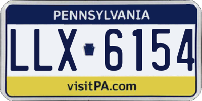 PA license plate LLX6154