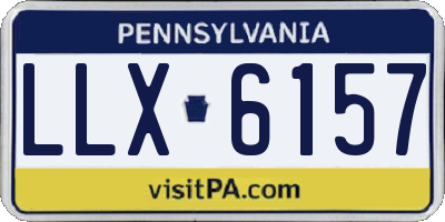 PA license plate LLX6157
