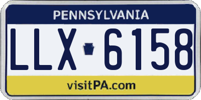 PA license plate LLX6158