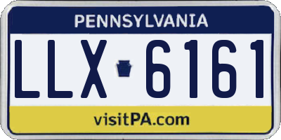 PA license plate LLX6161